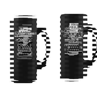 Plotting A Murder Vintage Typewriter Murder Mystery Writer Coffee Mug - Thegiftio