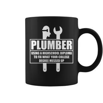 Plumber Craftsman Pipe Fitter Saying Plumbing Coffee Mug | Mazezy