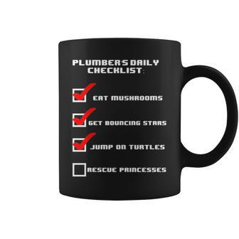 Plumber's Daily Check Lis Coffee Mug | Mazezy