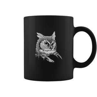 Pocket Owl Great Horned Owl Emblem Graphic Coffee Mug - Monsterry UK