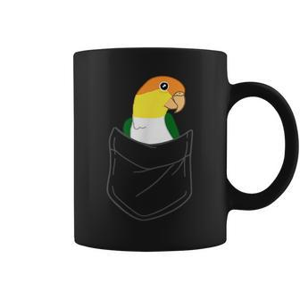 Pocket White Bellied Caique Cute Parrot Birb Memes Coffee Mug - Monsterry DE