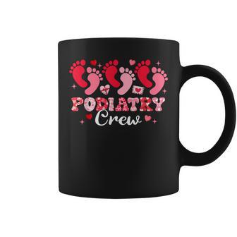 Podiatry Crew Footprint Leopard Podiatrist Valentine's Day Coffee Mug - Monsterry AU