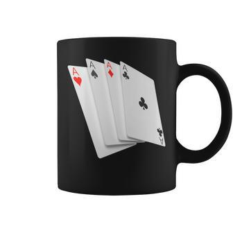 Poker Four Aces Casino Gambling Idea Coffee Mug - Monsterry CA