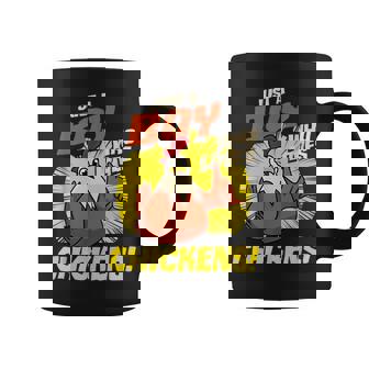 Pollo Sólo Un Niño Que Ama A Los Pollos Taza de café - Regaloses