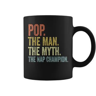 Pop The Man The Myth The Nap Champion Father's Day Pop Coffee Mug - Monsterry