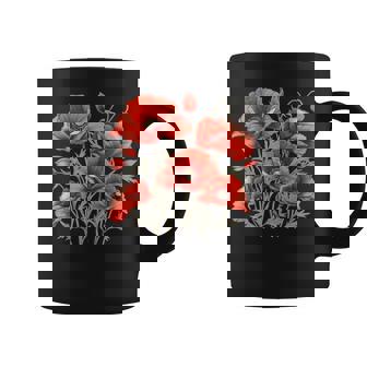 Poppy Flower Botanical Vintage Poppies Floral Coffee Mug - Seseable