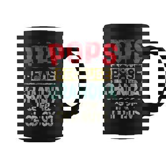 Pops Because Grandpa Is For Old Guys Father's Day Grandpa Coffee Mug - Thegiftio