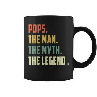Pops The Man The Myth The Legend Father's Day Coffee Mug - Monsterry