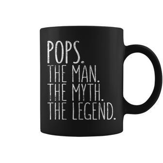 Pops The Man The Myth The Legend Fathers Day Coffee Mug - Monsterry AU