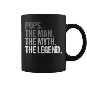 Pops The Man The Myth The Legend Father's Day Vintage Coffee Mug - Thegiftio UK
