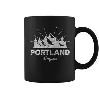 Portland Oregon Or T Vintage Hiking Retro Coffee Mug - Monsterry UK