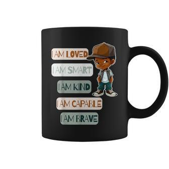 Positive Affirmations For African American Boys Coffee Mug - Monsterry