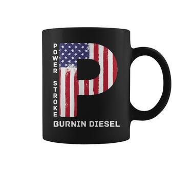 Power Stroke Diesel Car T Power Stroke Flag Coffee Mug - Monsterry