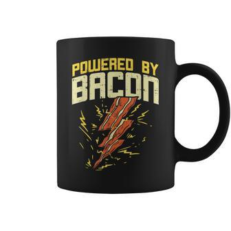 Powered By Bacon Bacon Goes With Everything Coffee Mug - Monsterry DE