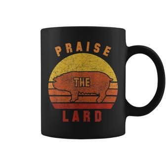 Praise The Lard Retro Sunset Coffee Mug - Monsterry