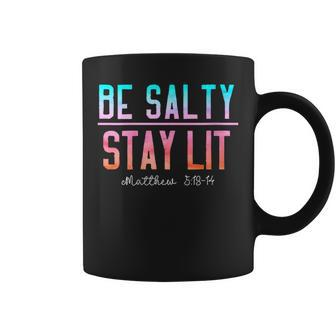Pray Servant Be Salty And Stay Lit Religion Coffee Mug - Seseable