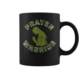 Prayer Warrior Camo Faith God As Silhouette Coffee Mug - Seseable