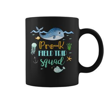 Pre-K Aquarium Field Trip Squad Teacher Students Coffee Mug - Monsterry DE