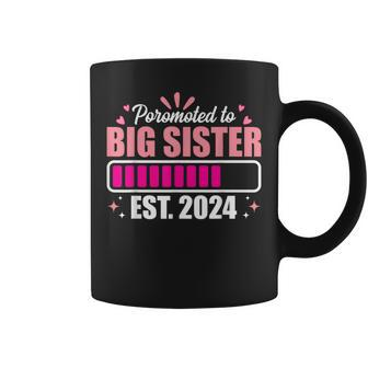 Pregnancy Announcement Promoted To Big Sister Est 2024 Coffee Mug - Thegiftio UK