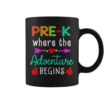 Prek Where The Adventure Begins Kinder Teacher Coffee Mug | Crazezy DE
