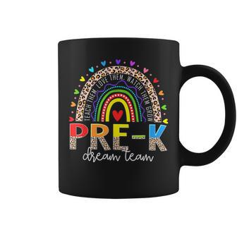 Prek Dream Team Leopard Rainbow Teacher Squad Back To School Coffee Mug - Seseable