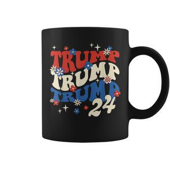 President Trump 24 2024 Groovy Retro Coffee Mug - Monsterry DE