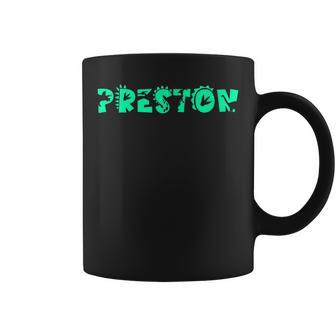 Preston Personalized Boys Dinosaur T Rex Cute Custom Coffee Mug - Seseable