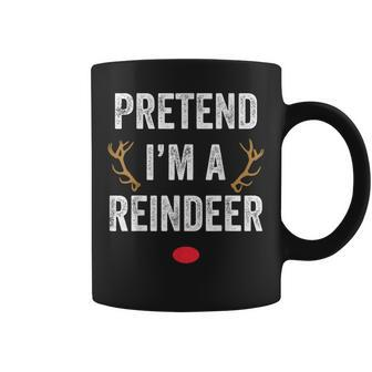 Pretend I'm A Reindeer Lazy Christmas Costume Coffee Mug | Mazezy
