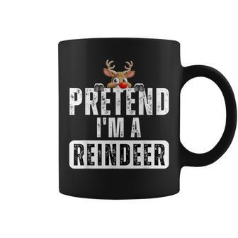Pretend Im A Reindeer Easy Christmas Costume Coffee Mug | Mazezy