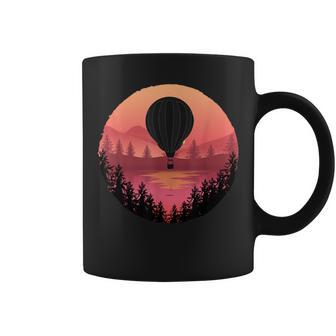 Pretty Flying Hot Air Balloon Cool Sunset Ballooning Lovers Coffee Mug - Monsterry