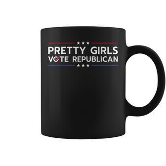 Pretty Girls Vote Republican Patriotic Coffee Mug - Thegiftio UK