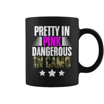 Pretty Pink Dangerous In Camo Hunting Hobby Coffee Mug | Mazezy
