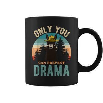 Only You Can Prevent Drama Vintage Llama Graphic Coffee Mug - Monsterry AU