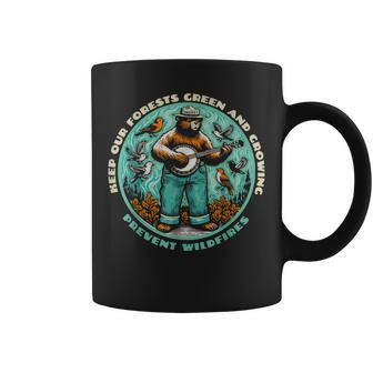 Prevent Wildfires Smokey Bear Banjo & Birds Coffee Mug - Seseable