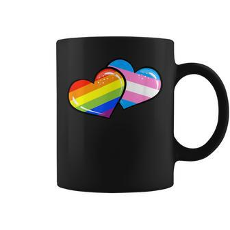 Pride Heart Trans Heart Valentines Day Love Coffee Mug - Thegiftio UK