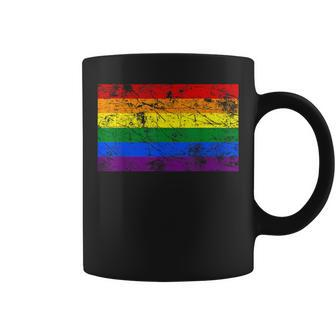 Pride Rainbow Flag Lgbt Gay Lesbian Vintage Coffee Mug - Monsterry DE
