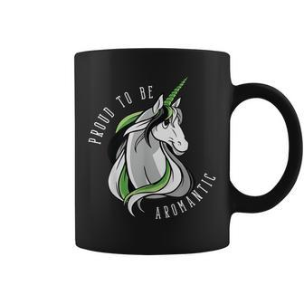 Pride Unicorn Aromantic Flag Coffee Mug - Monsterry DE