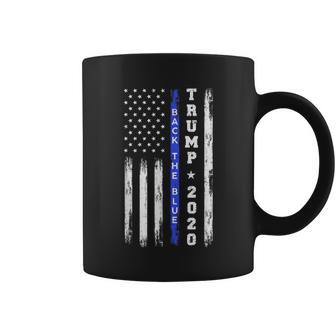 Pro Trump Back The Blue Thin Blue Line American Flag Police Coffee Mug - Monsterry UK