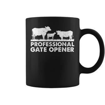 Professional Gate Opener Cow Apparel Vintage Quote Coffee Mug - Monsterry UK
