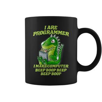 I Are Programmer T-Rex Dinosaur Nerd Dino Programmer Tassen - Seseable