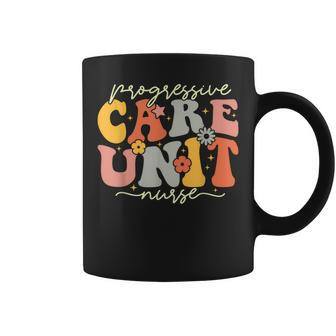 Progressive Care Unit Groovy Pcu Nurse Emergency Room Nurse Coffee Mug - Monsterry DE
