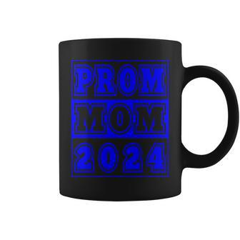 Prom Mom 2024 Blue Text School Prom Dance Chaperone Coffee Mug - Monsterry UK