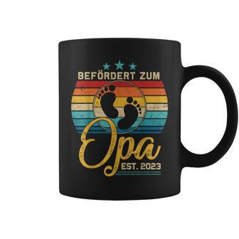 Promote To Grandpa 2023 Vintage Ich Werde Opa 2023 Loading Coffee Mug - Monsterry AU