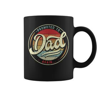 Promoted To Again Dad Retro Pregnancy 2Nd 3Rd Time Dad Coffee Mug - Monsterry AU