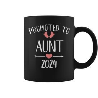 Promoted To Aunt 2024 Pregnancy Announcement Coffee Mug - Monsterry