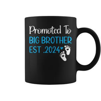Promoted To Big Brother 2024 New Baby Coming Est 2024 Coffee Mug - Thegiftio UK