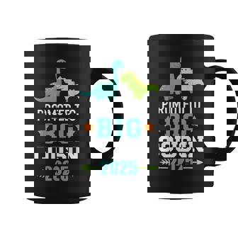 Promoted To Big Cousin 2025 With Dinosaur New Baby Shower Coffee Mug | Seseable UK