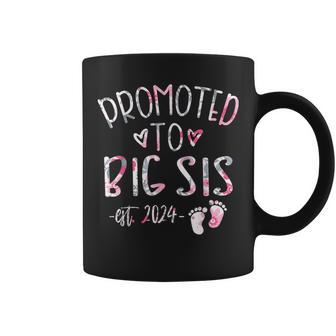 Promoted To Big Sis Est 2024 Sister Pregnancy Announcement Coffee Mug - Monsterry AU