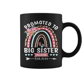 Promoted To Big Sister Again 2024 Soon To Be Big Sister Fun Coffee Mug - Seseable