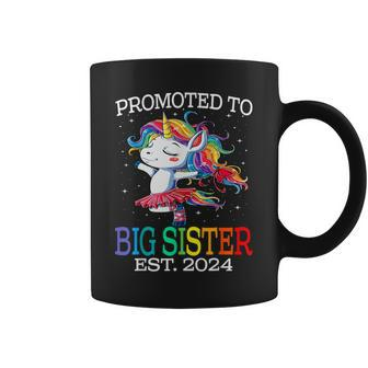 Promoted To Big Sister Est 2024 Unicorn Coffee Mug - Monsterry DE
